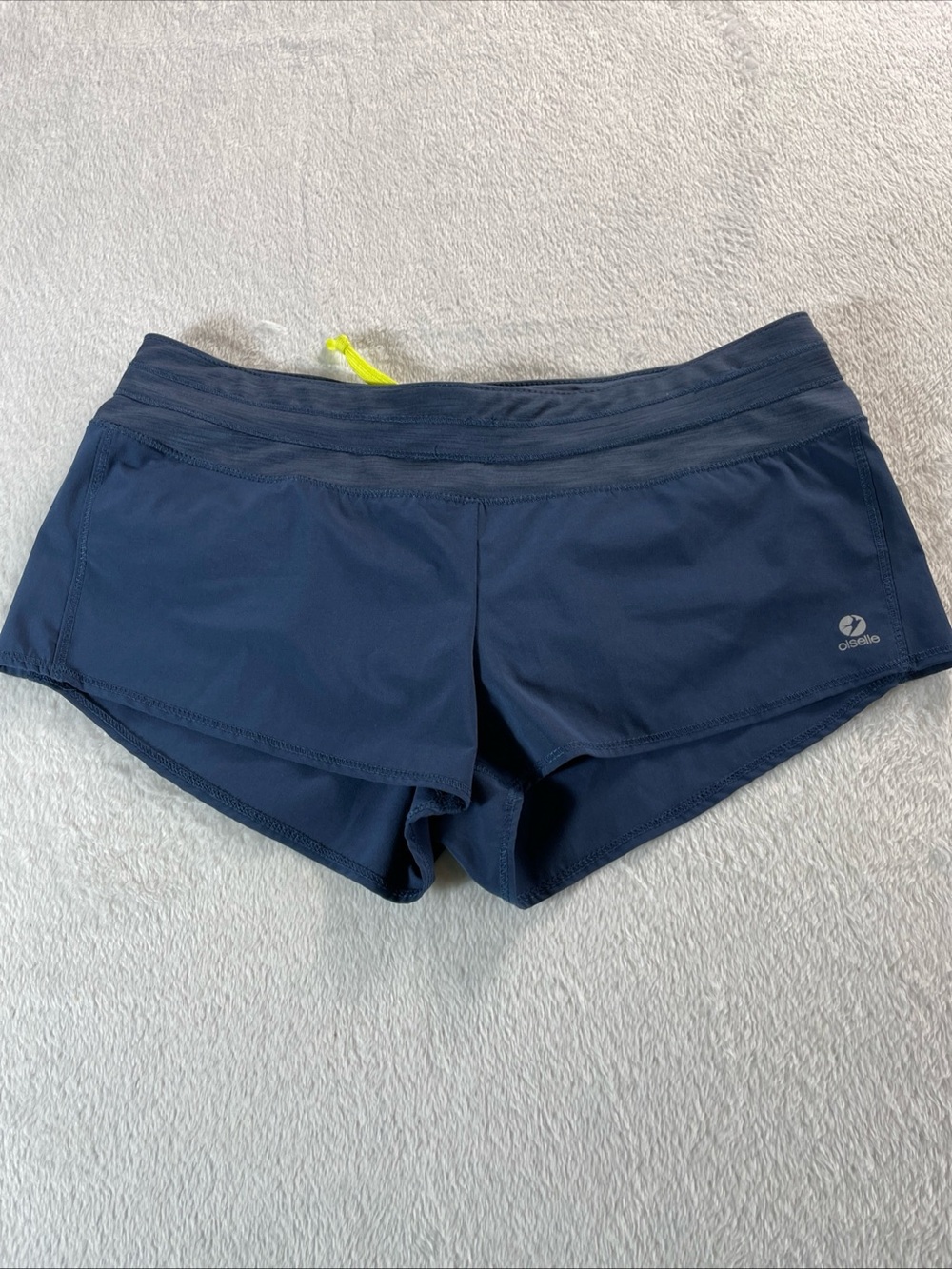 Oiselle Shorts Womens Med Black Running Lightweight Zip Pocket Athletic Workout